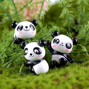 Figurine Panda Kawaii <br> 8 unités - Royaume Panda