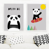 Poster Panda <br> Skateur - Royaume Panda