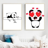 Poster Panda <br> Cœur d'amour - Royaume Panda