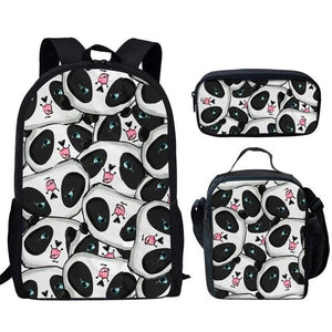 Pack Rentrée Panda (Sac à dos, Trousse, Sacoche) <br> MultiPanda - Royaume Panda